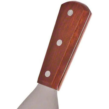 Multi Purpose Wooden Handle Stainless Steel Slant Edge Scraper Kitchen Tool