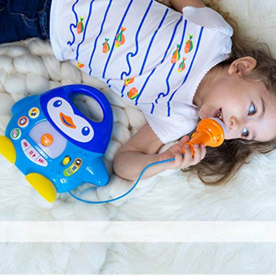 Penguin Karaoke Buddy Toy Musical Microphone with Echo LED Lights for Kids - Al-Raheem Imports