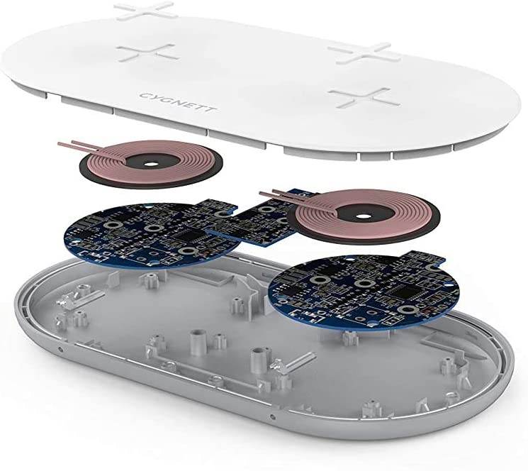 Cygnett TwoFold 20W Dual Wireless Charger with Smart Fast Charging and 1.5m Cable - Al-Raheem Imports