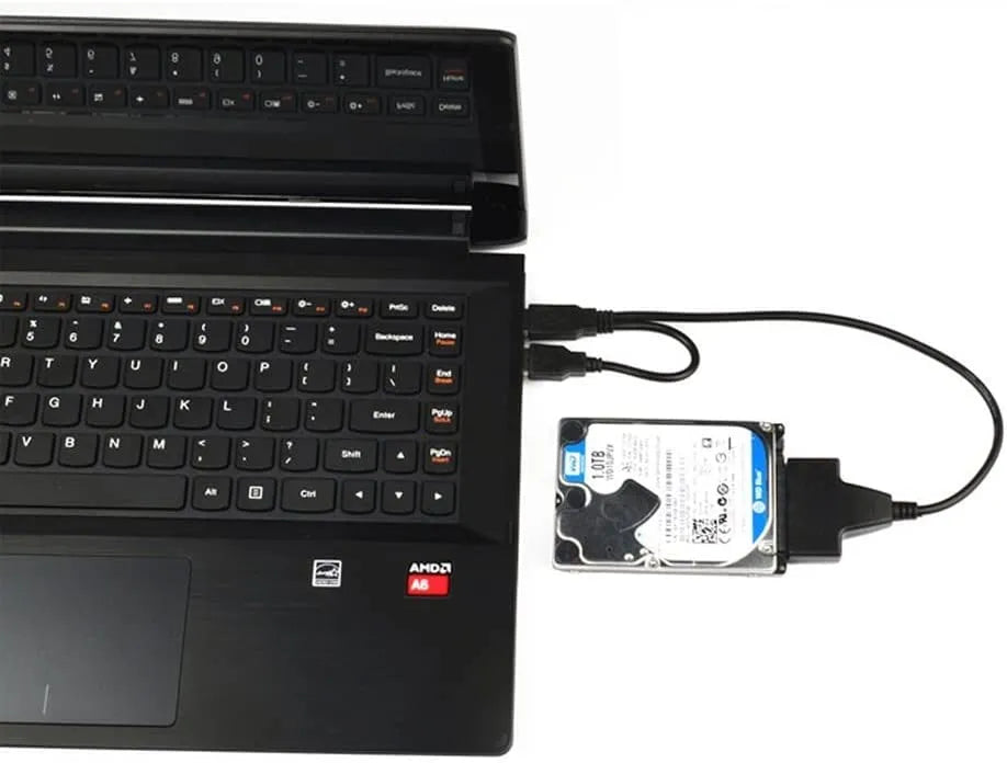 Gyges High Speed Dual USB 2.0 to 2.5" SATA HDD/SSD Adapter with UASP Black