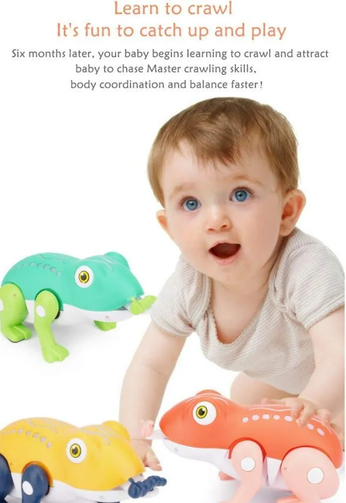 Electric Music Dancing Frog Toy with Sound and Lights for Kids