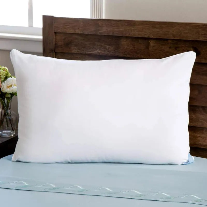 Luxury White Pillow 27x17 Inches with Imported Printed Cover and Ball Fiber Filling