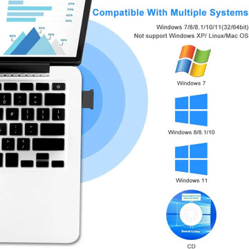 USB 2.0 Bluetooth Adapter for Non-Bluetooth PC Conversion