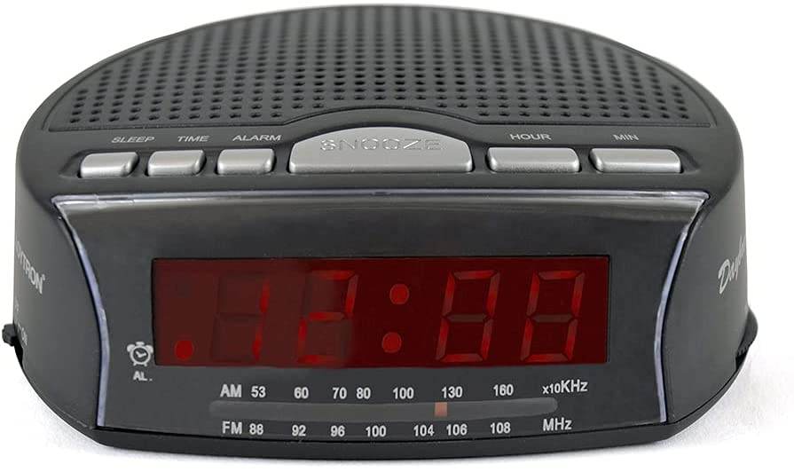 Lloytron AM/FM Digital Alarm Clock with Sleep and Snooze Functions Red LED Display - Al-Raheem Imports