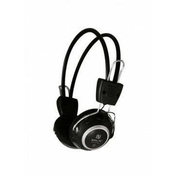 SLR-301MV SOLIC Black Wired Stereo Headphones with Microphone