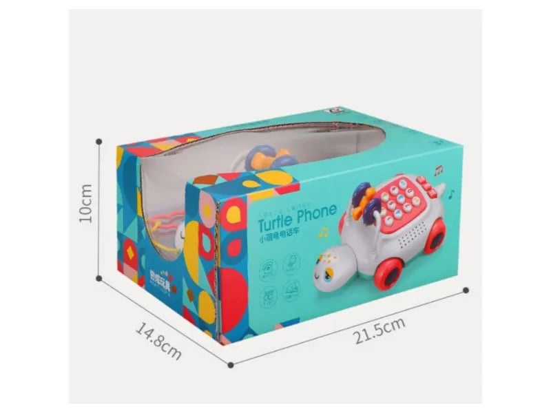 Mainan Turtle Phone Cute Baby Toy with Music and Lights for Kids