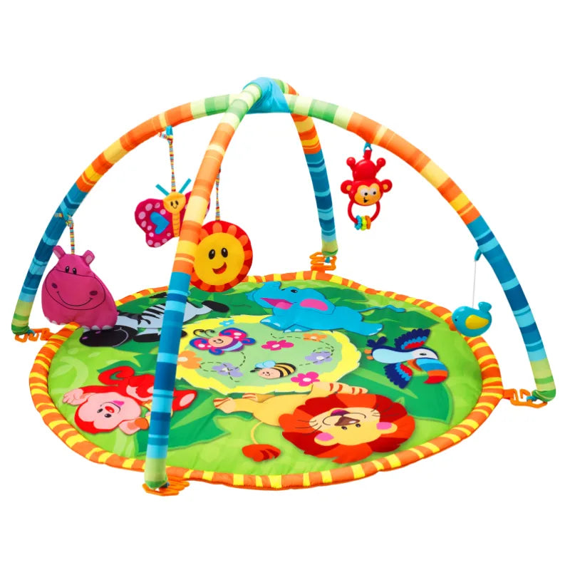Multicolor Kids Playmat with Hanging Toys for Babies and Toddlers