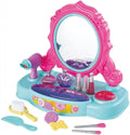 Little Vanity Corner Playset With Accessories Hairbrush Nail Paints Hair Dryer Perfume Comb - Al-Raheem Imports