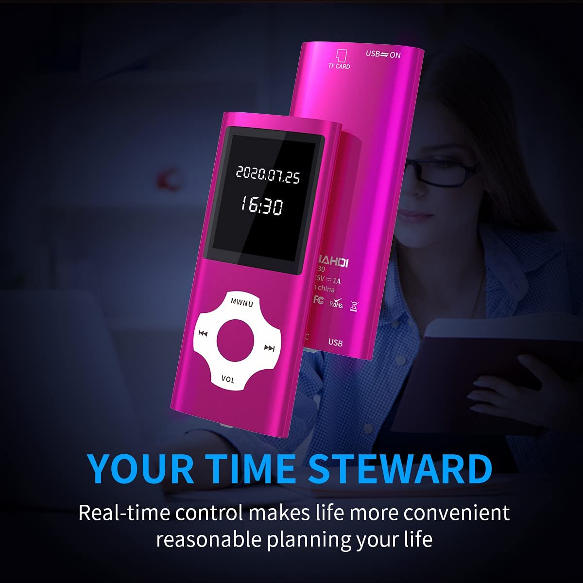 1.8" LCD MP3 Player with Recorder & FM Radio 8GB Portable Digital Audio Player