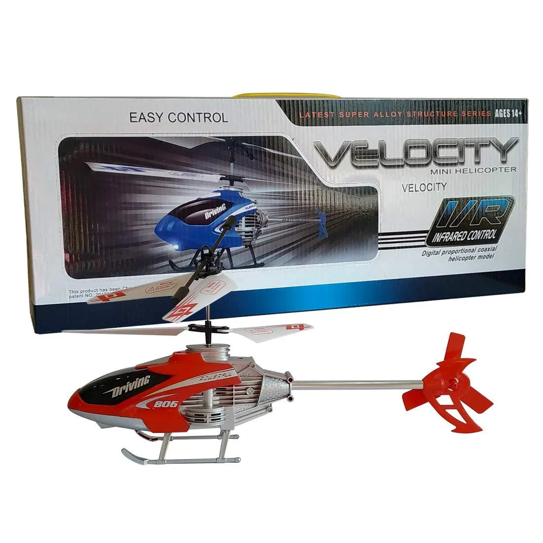 Remote Control Flying Helicopter with Unbreakable Blades and Infrared Sensors