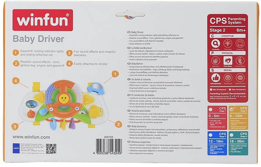 Musical Baby Driver Toy for Strollers Multicolored, Interactive Sound & Light Play - Al-Raheem Imports