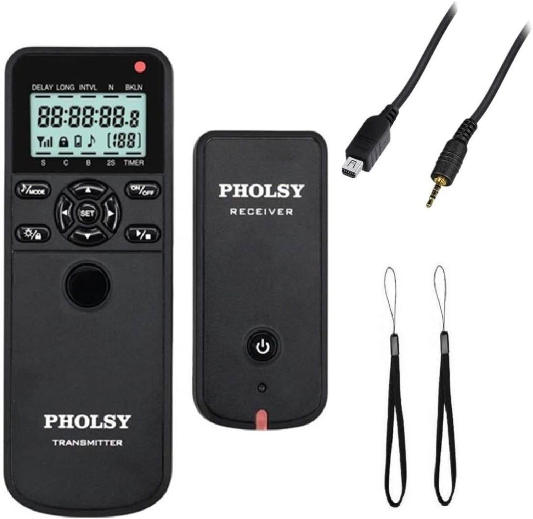 Pholsy Wireless Shutter Remote Control with Digital Timer for Fujifilm Cameras 60m Range - Al-Raheem Imports