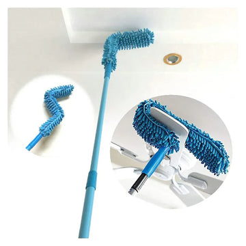 Multi-Functional Flexible Microfiber Duster with Telescopic Stainless Steel Handle