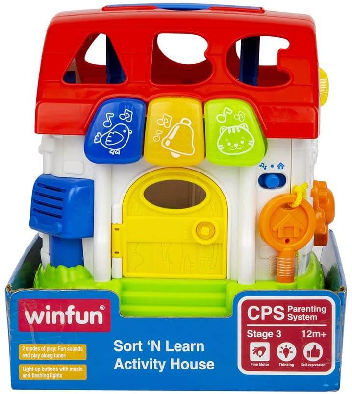 Sort and Learn Activity House Game Toy for Kids Shape Sorting & Musical Early Learning Toy - Al-Raheem Imports