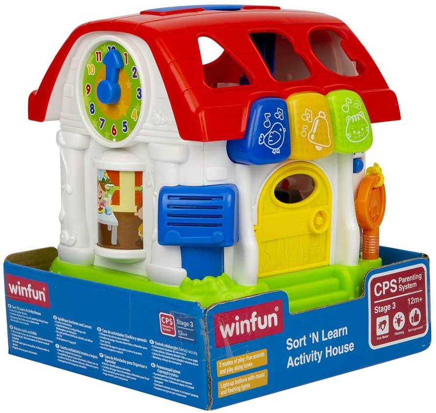 Sort and Learn Activity House Game Toy for Kids Shape Sorting & Musical Early Learning Toy - Al-Raheem Imports