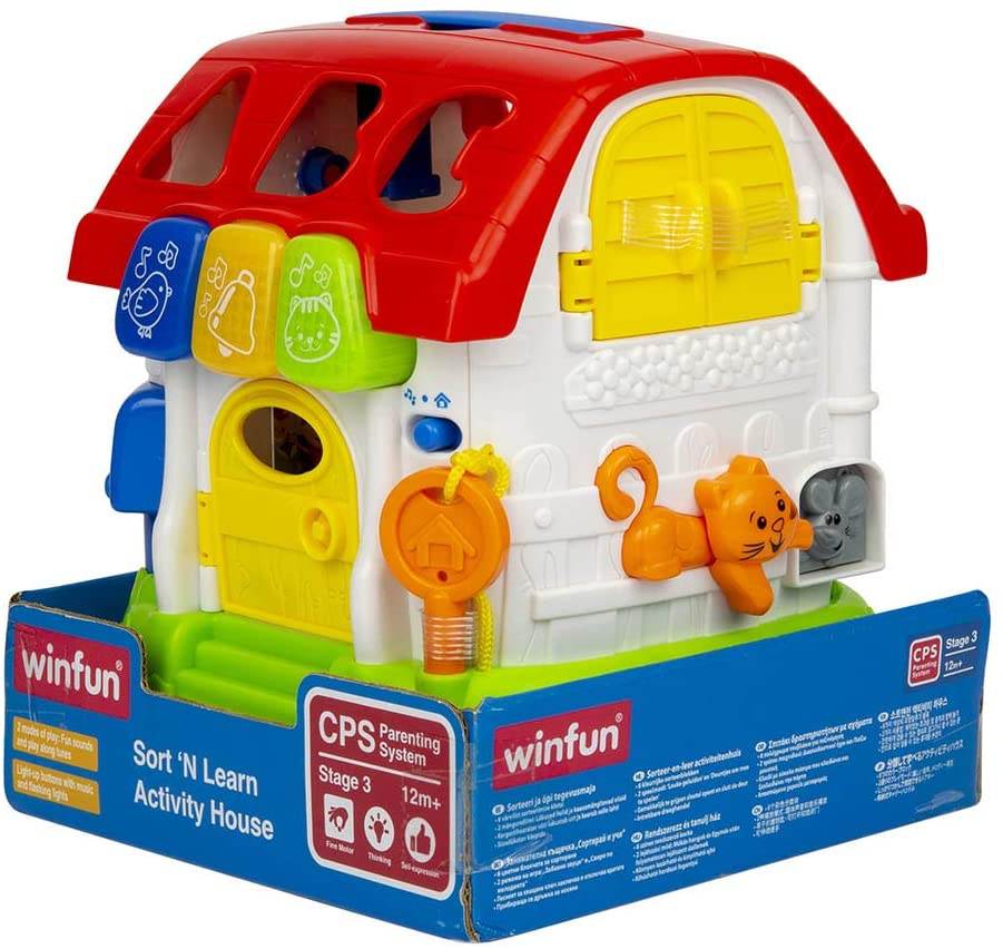 Sort and Learn Activity House Game Toy for Kids Shape Sorting & Musical Early Learning Toy - Al-Raheem Imports