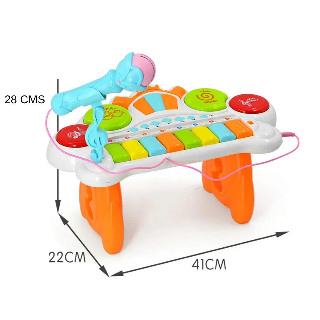 Funny Musical Piano Keyboard Toy for Toddlers with Microphone and Music Modes