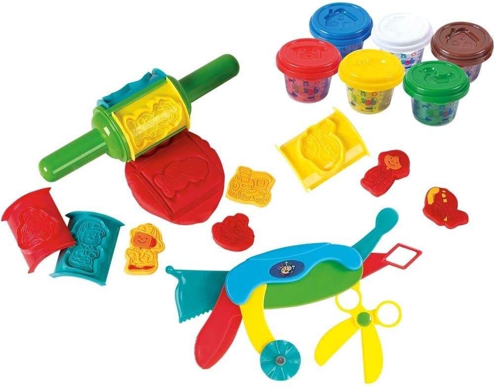 Roll And Shape Super Tools Creative Kids Play Toy Set with 6 Dough Pots - Al-Raheem Imports