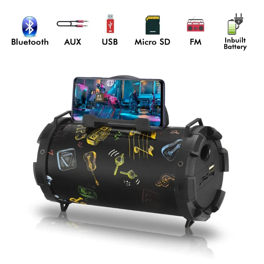 Audionic X3 Rechargeable Portable Wireless Bluetooth Speaker with Mobile Stand FM USB SD Card