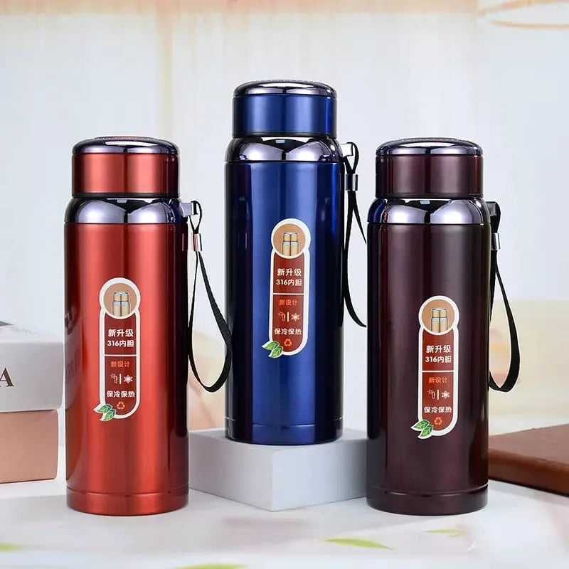 800ml Stainless Steel Vacuum Insulated Thermos Bottle Leakproof with Built-in Filter