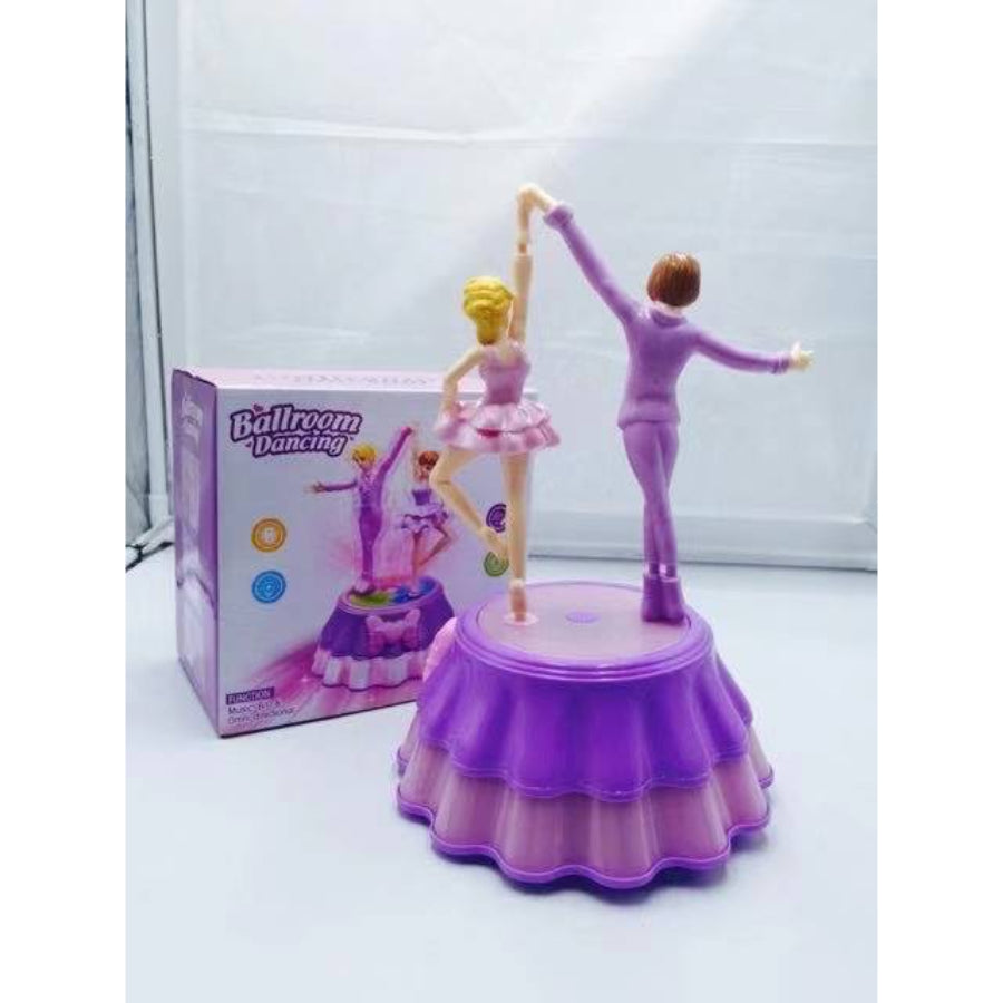 Dancing Ballroom Rotating Doll Toy with Music Sound and Light Effects for Kids 3+ Years Purple