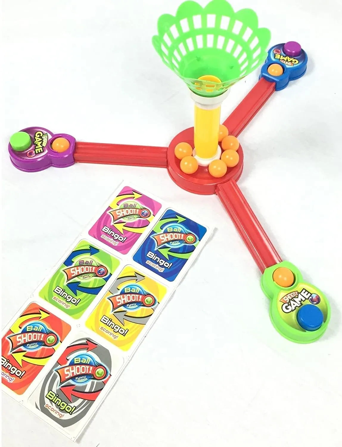 Triple Challenge Sports Action Game Ball Shoot Toy for Kids Multi Player Catapult Shooting Game