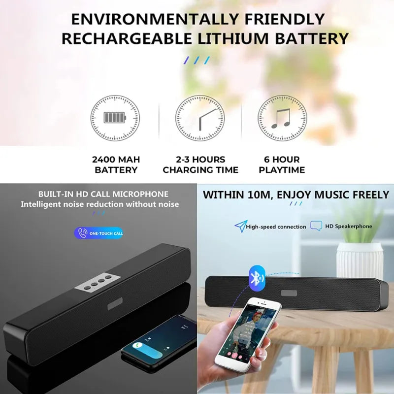 MTC Solo 301 Smart Wireless Desktop Speaker with 3D Stereo and Vibrate Bass