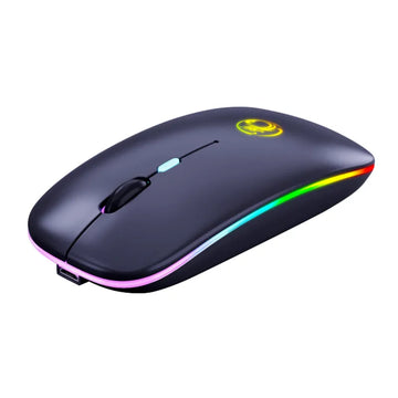 E-1300 Rechargeable 2.4GHz Wireless Mouse with Bluetooth 5.1 and RGB Lighting
