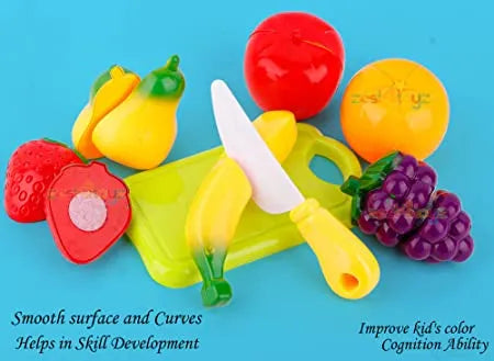 10-Piece Fruit and Vegetable Cutting Toy Set for Kids Kitchen Play