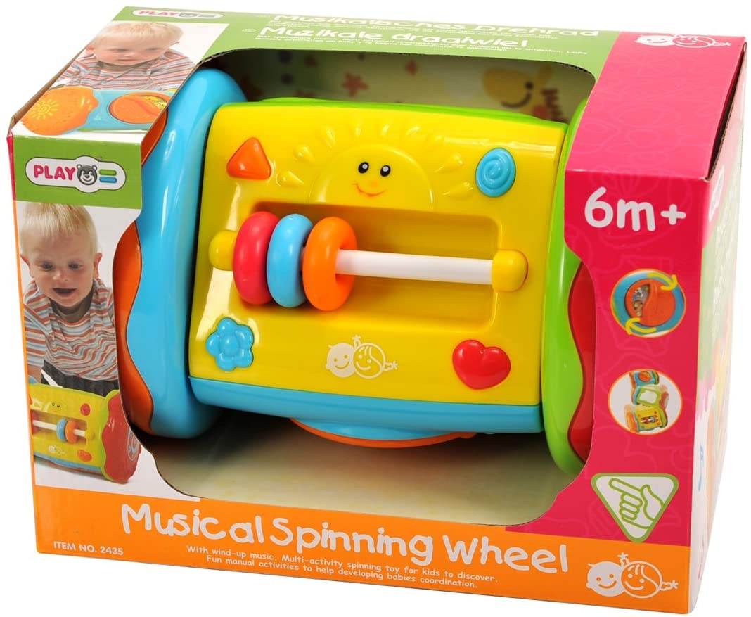 Baby Musical Spinning Wheel Toy Fun Learning Toy for Crawling Coordination - Al-Raheem Imports
