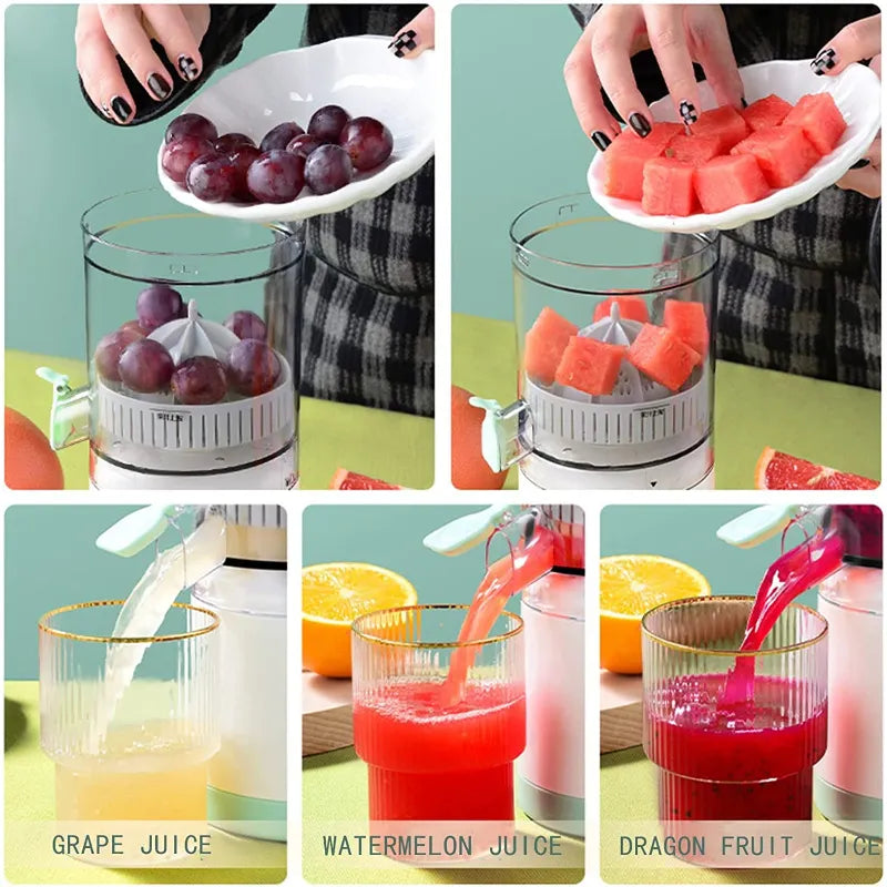 Automatic Household Electric Citrus Juicer With USB Rechargeable and Cleaning Brush