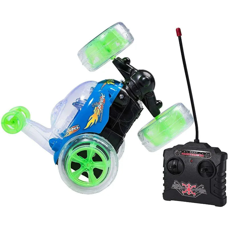 Cyclonic Extreme 360 Degree Tumbling Stunt RC Vehicle Toy with LED Lights