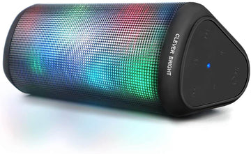 Clever Bright Portable Wireless Bluetooth Speakers with 7 LED Lights V5.0 Hi-Fi Bass Powerful Sound and Built-In Microphone - Al-Raheem Imports