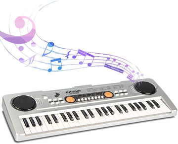 Big Fun 49 Keys Electronic Piano Keyboard for Kids with Microphone and USB