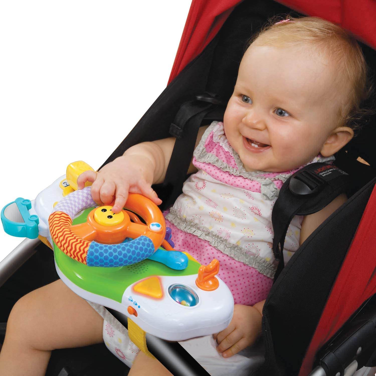 Musical Baby Driver Toy for Strollers Multicolored, Interactive Sound & Light Play - Al-Raheem Imports