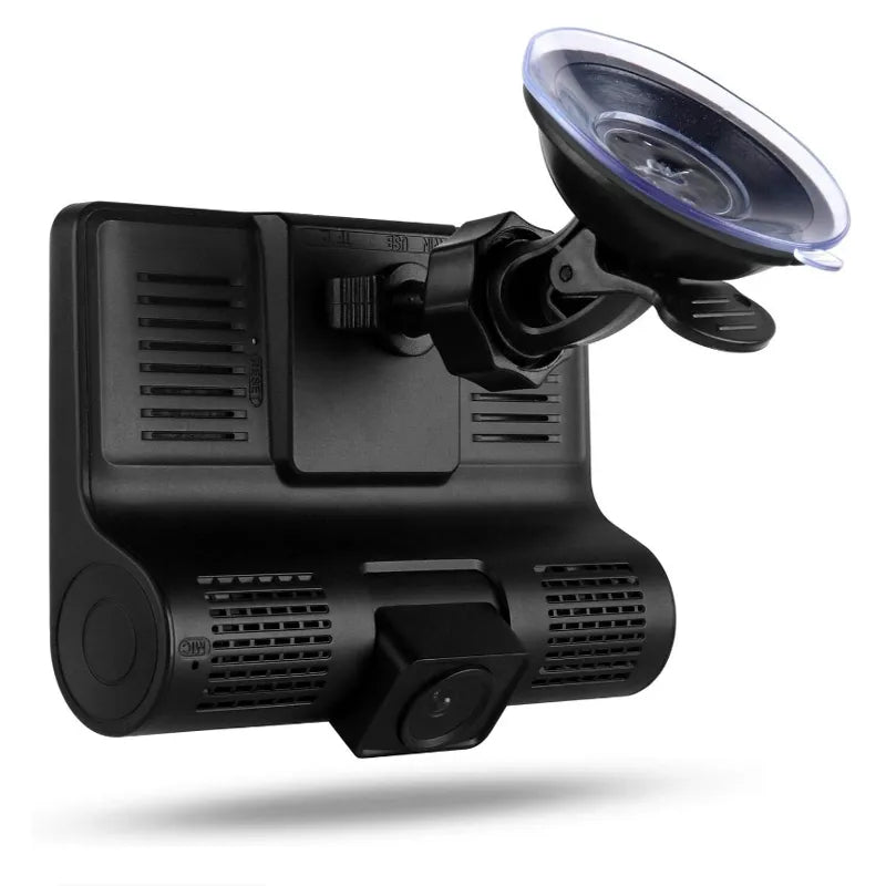 WDR Dashcam 3 Full HD 1080P Car DVR with 170 Degree Wide Angle 4 Inch Screen and Rear Camera