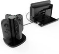 4 In 1 Joy-Con Charging Dock Station for Nintendo Switch with LED Indicators & USB Cable - Al-Raheem Imports