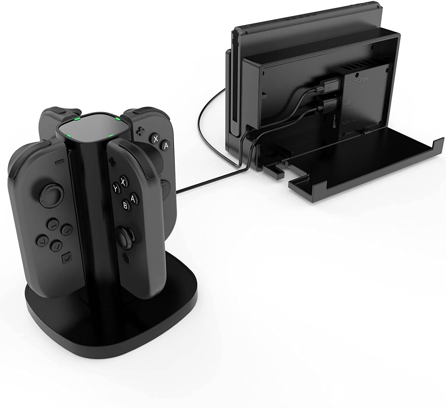 4 In 1 Joy-Con Charging Dock Station for Nintendo Switch with LED Indicators & USB Cable - Al-Raheem Imports