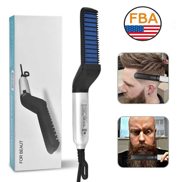 Quick Hair Straightener Brush For Men Multifunctional Mini Electric Styling Comb