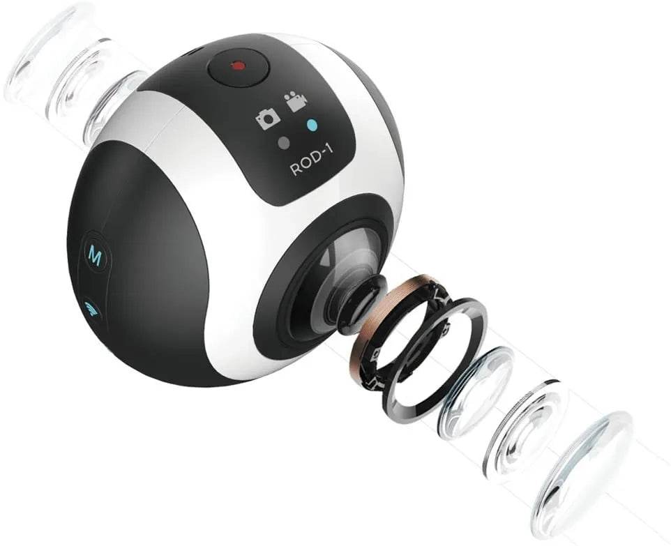 ROD-1 Spherical Dual Lens HD 360 Degree Camera with 3040*1520 Resolution and Live Streaming Support - Al-Raheem Imports