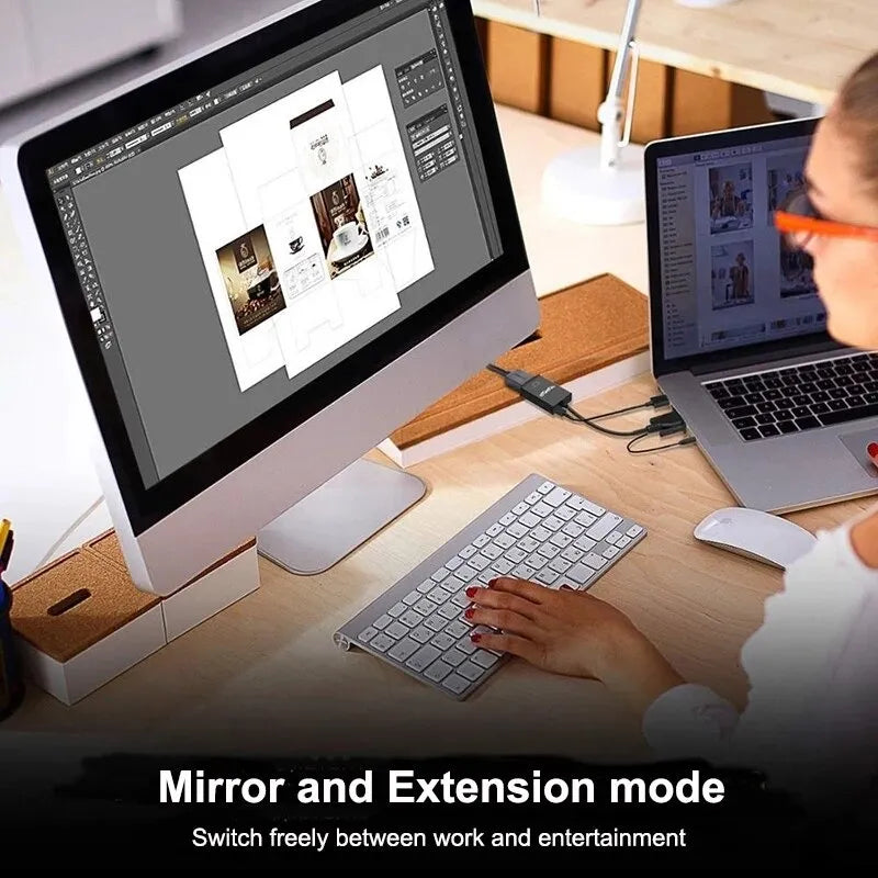 Full HD 1080P VGA to HDMI Video Converter with 3.5mm Audio Cable