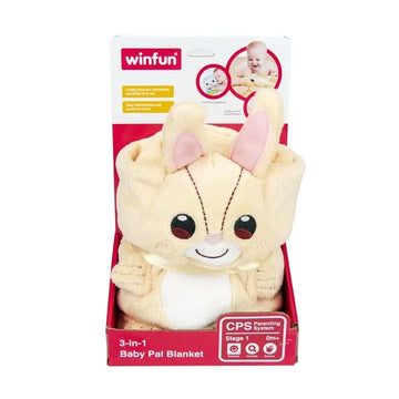 3-IN-1 Bunny Baby Pal Soft Blanket Cuddly Plush Toy Pillow for Nursery and Travel