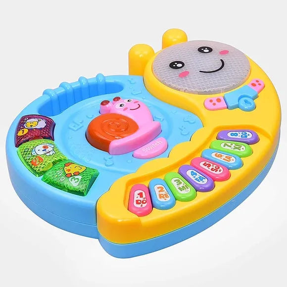 Musical Elf Caterpillar Piano Toy with Music and Lights for Toddlers