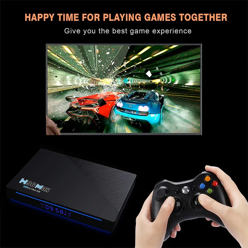 H96 MAX TV Box Android 11 1GB RAM 8GB ROM Ultra HD Support 8K 24fps Smart TV Box Black
