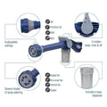 8 in 1 Garden Car Wash Jet Spray Gun with Soap Dispenser Multi Nozzle Hose Attachment - Al-Raheem Imports