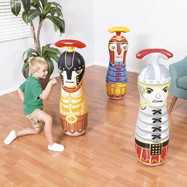 Gladiator Bop Bags Colorful Punching Bag for Kids, Inflatable with Water Chamber - Al-Raheem Imports