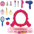 Little Vanity Corner Playset With Accessories Hairbrush Nail Paints Hair Dryer Perfume Comb - Al-Raheem Imports
