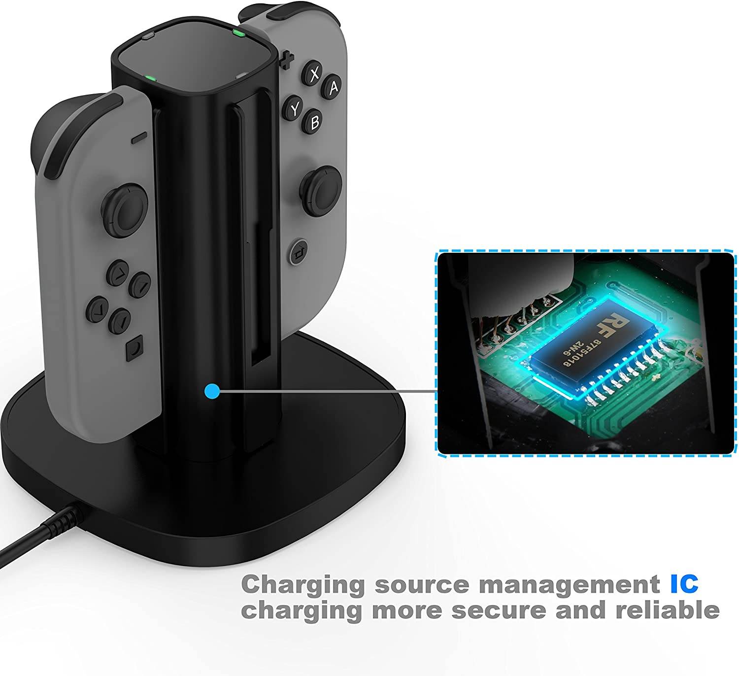 4 In 1 Joy-Con Charging Dock Station for Nintendo Switch with LED Indicators & USB Cable - Al-Raheem Imports