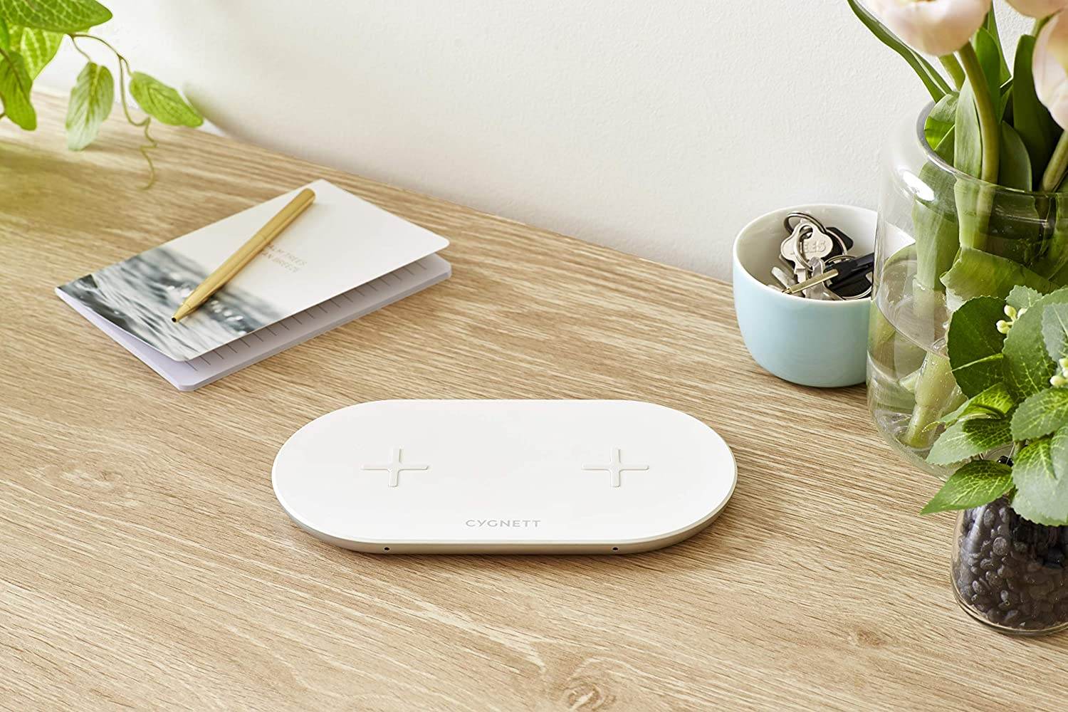 Cygnett TwoFold 20W Dual Wireless Charger with Smart Fast Charging and 1.5m Cable - Al-Raheem Imports