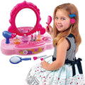 Little Vanity Corner Playset With Accessories Hairbrush Nail Paints Hair Dryer Perfume Comb - Al-Raheem Imports